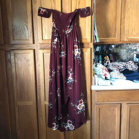 SHOWPO. Off the Shoulder Smocked Floral Maxi Dress - 6 - Picture 1 of 12